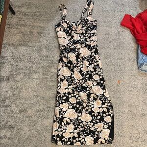 Abercrombie & Fitch Black and White Sheath Midi Dress